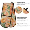 thumbnail image 2 of Yayeee Double Oven Mitt Kitchen Heat Resistant Baking 35" x7" Quilted Glove, Abstract Floral Art, 2 of 6