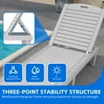 thumbnail image 4 of Dextrus Outdoor Lounge Chair Chaise, 5 Position Adjustable Backrest, Waterproof for Patio & Pool, Off-White, 4 of 9