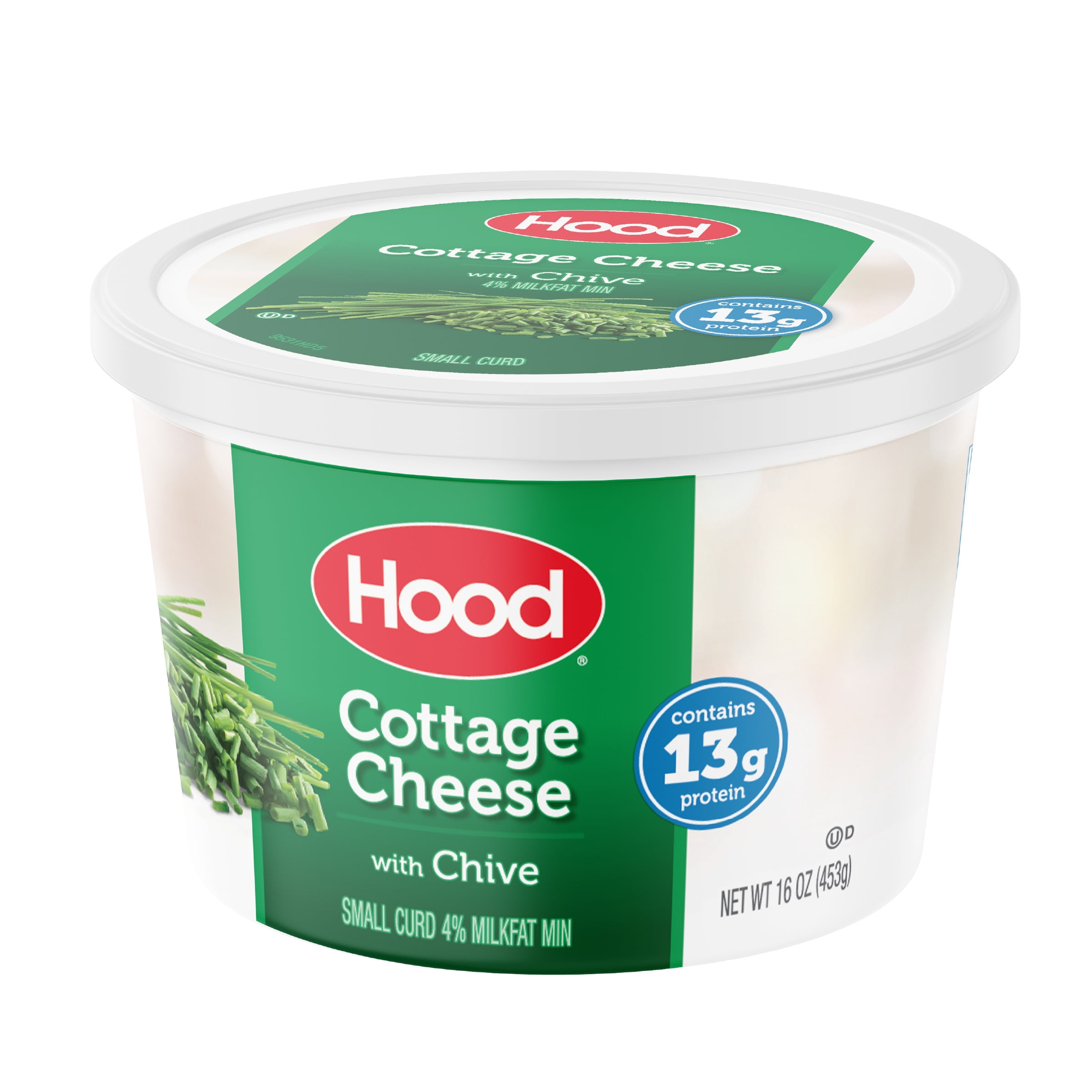 Hood 4% Cottage Cheese Small Curd with Chive, 16 oz