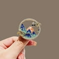 thumbnail image 6 of Tnobhg Brooch Pin for Women Classic Mountain River Pin Hollow Rhinestone Elegant Badge Lapel Pin for Bags Shirts Backpacks Versatile Accessory Perfect Gift, 6 of 7