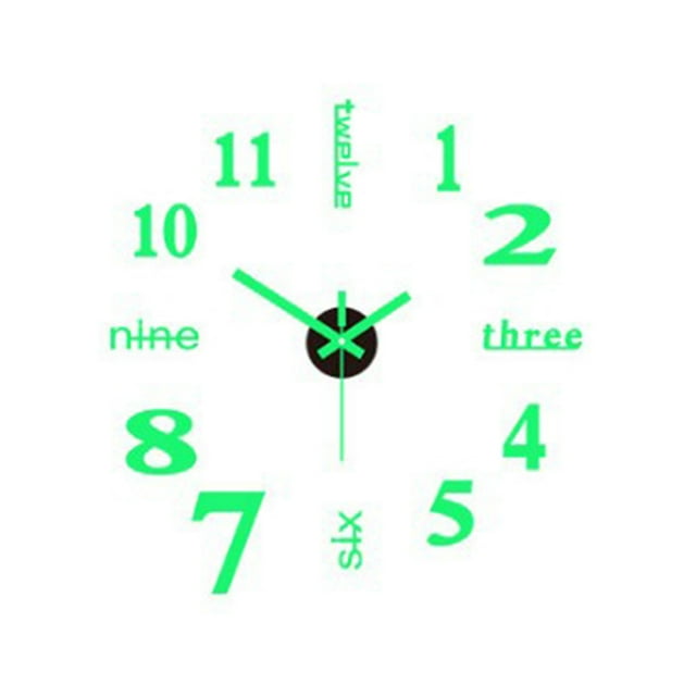 SDNall Digital Wall Clocks for Bedrooms, Silent Decorative Clocks with Super Mute Scan Movement, Elegant DIY Sticker Design for Living Room or Office