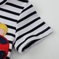 thumbnail image 2 of HuaAngel Girls Stripe Ladybug Dress Q626 Sizes Up to 7, 2 of 4