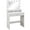 White, variant on HOMCOM Vanity Table with LED Mirror, Makeup Desk with 2 Drawers, Black