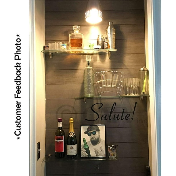 Salute Health Well Being Italian Vinyl Lettering Wall Decal Sticker 6 H X 17 5 L Black Walmart Com Walmart Com