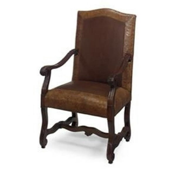 Luxurious Hand-Crafted Leather Arm Chair-Made in USA