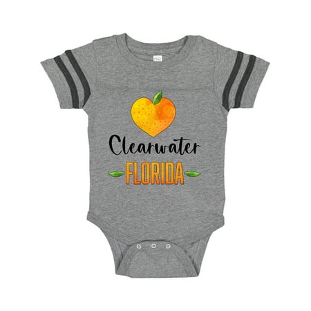 

Inktastic Clearwater Florida Orange in Heart Gift Baby Boy or Baby Girl Bodysuit