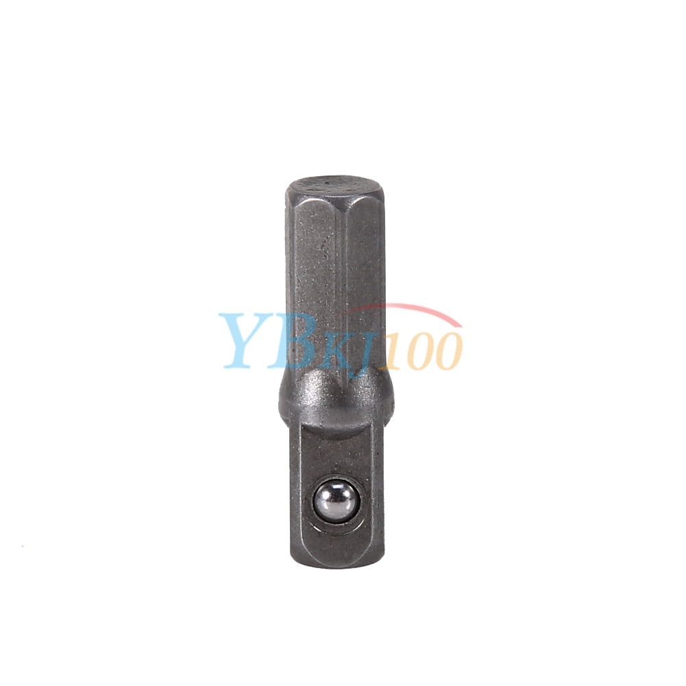 1/4" Hex Shank Socket Adapter to 1/4" Impact Driver Nut Power Extension Bar 25mm