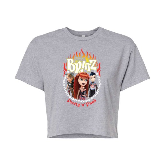 Bratz - Punk Rock Dolls Pretty in Punk - Juniors Cropped Cotton Blend T-Shirt