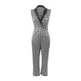 thumbnail image 4 of Mono de tirantes sin mangas informal con botones estampados de verano a la moda para mujer Fridja hfkajh103044, 4 of 5