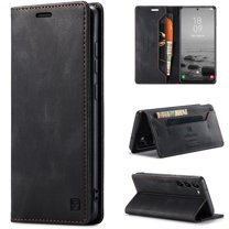 Wallet Case for Samsung Galaxy A14 5G, Flip PU Leather Cover with Card Holder Magnetic Closure Folio Kickstand Shockproof Protective Phone Case Cover for Samsung Galaxy A14 5G,Black