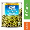 Great Value Cut Green Beans, 28 Oz (6 Packs)