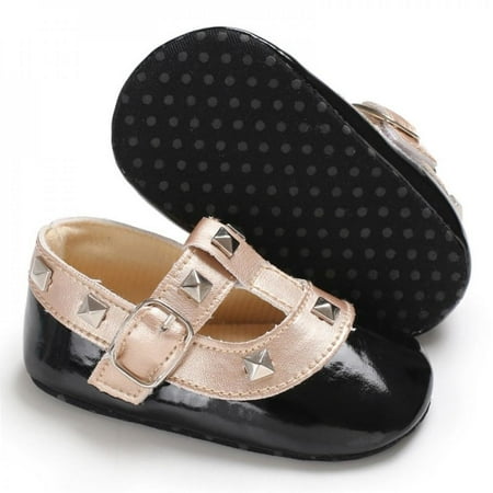 

Hazel Tech Autumn Cute Baby Girl Soft Soled PU Shoes Infant Walking Dress Cradle Shoe First Walkers