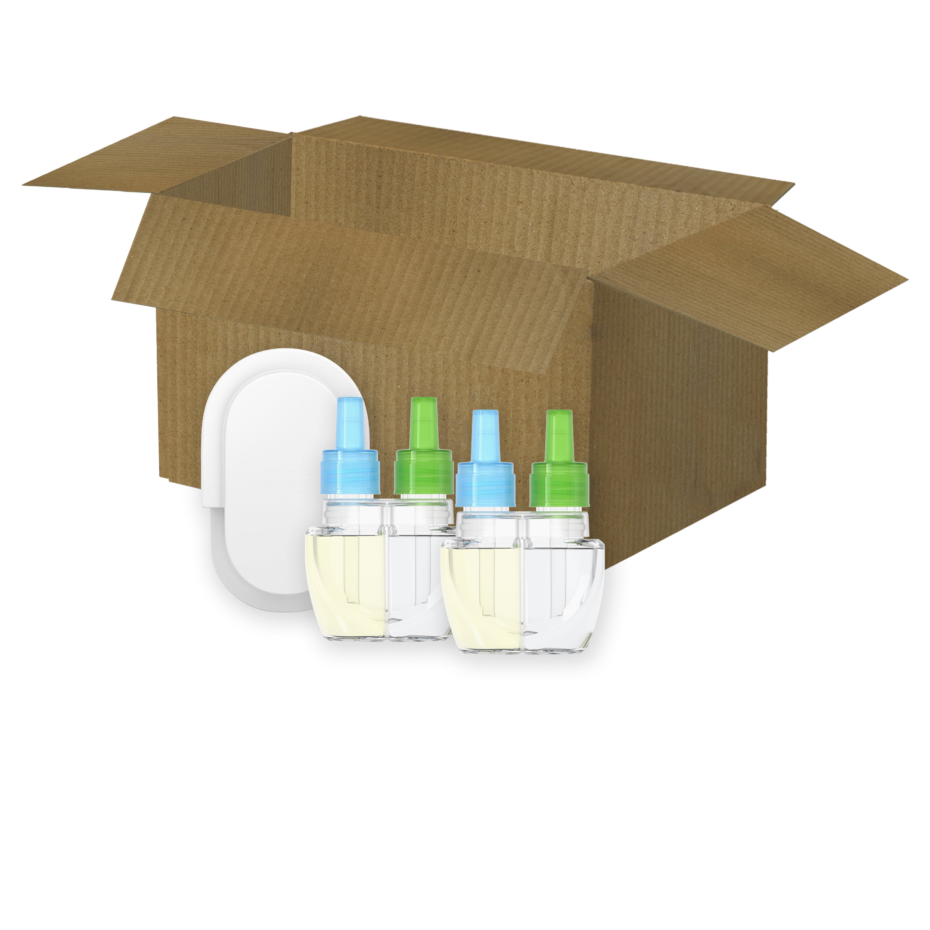 Febreze Plug In Air Freshener, Odor-Fighting Scented Oil Starter Kit, Gain Scent, Warmer + 2 Refill