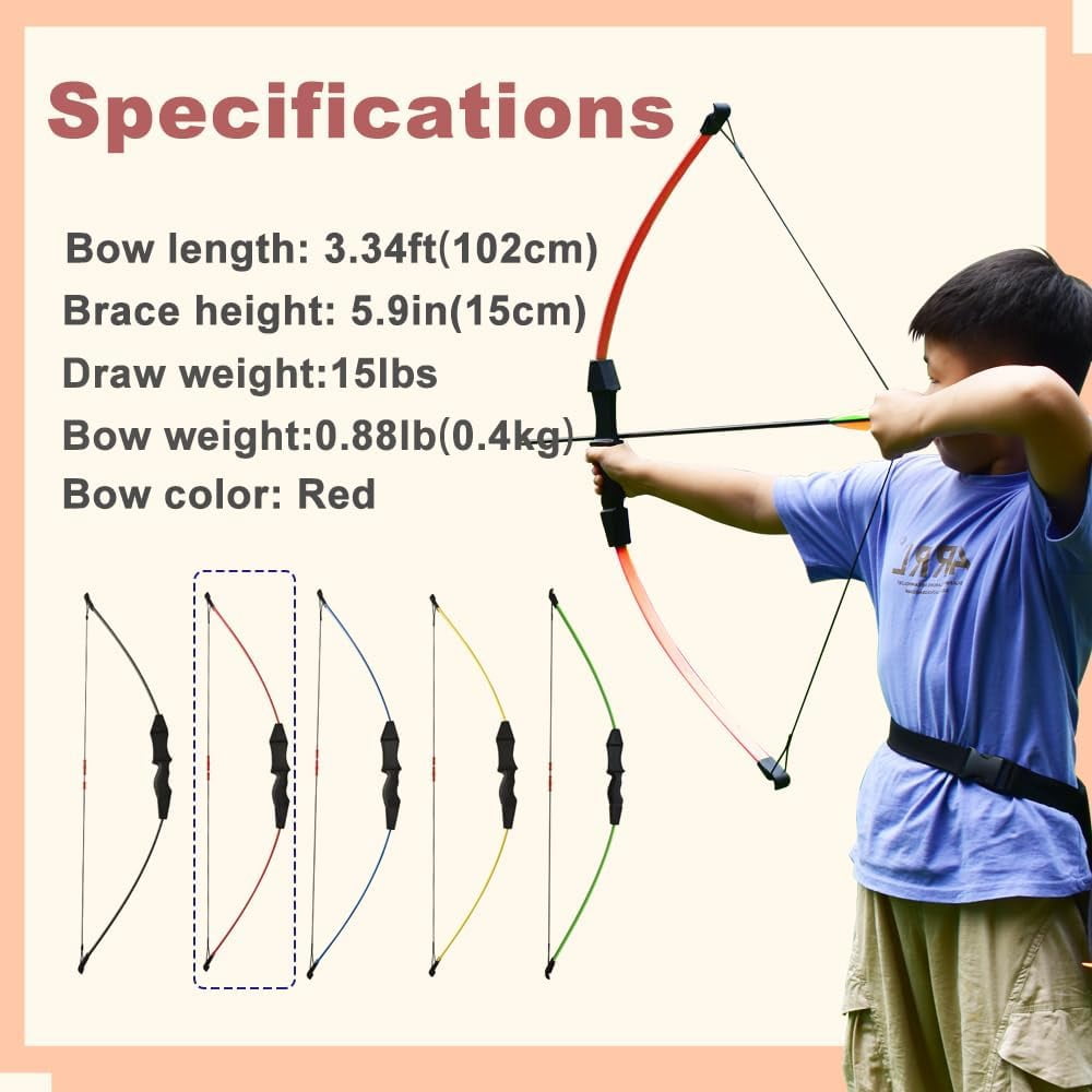 AMEYXGS Archery Bow and Arrow for Kids, Beginner, Youth  Target, Practice and Recreation