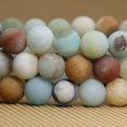 thumbnail image 3 of Angelstones Perles Rondes en Amazonite Multicolore Mate 10mm Faites à la Main avec Pompons en Macramé Tressé Réglable Bracelets Chakra Reiki 7-9 Pouces Unisexe, 3 of 3