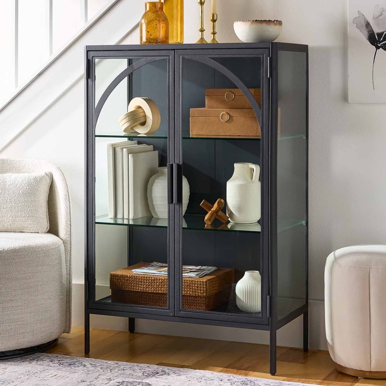 Better Homes & Gardens Nola Accent Cabinet, Black Finish - Walmart.com
