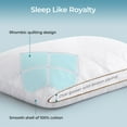 thumbnail image 2 of Peace Nest 2 Pack Premium Quilted 2" Gusset Goose Feather and Down Bed Pillows for Side & Back Sleepers, Queen size, 2 of 4