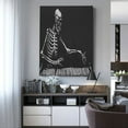 thumbnail image 4 of Kdxio Skeleton Playing Xylophone Pattern Canvas Wall Art 12x16 Inches - Waterproof HD Print Solid Wood Frame for Living Room & Bathroom,Vertical, 4 of 8