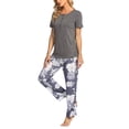 thumbnail image 4 of EKOUAER Women's Maternity Nursing Pajamas Set Breastfeeding Sleepwear Short Sleeve Top & Pants Pjs for Pregnant, 4 of 6