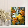 thumbnail image 2 of Yellow Alstroemeria Lily Canvas Print Entryway Home Decor, 2 of 8
