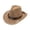 Khaki, variant on Unisex Bohemian Woven Cowboy Hat Open Interlaced Strand Body Moldable Wide Rim Beaded Wrapping Strap Rear Securing Cord Halloween Christmas Outdoor Sun Hat (Beige)