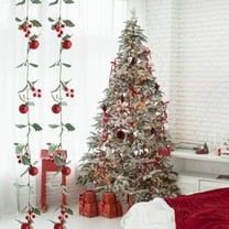 Kmdttou Solar LED Lights Outdoor 78.74in Christmas Decoration Christmas Rattan Garland Light String Wall Mounted Christmas Shopping Mall Hotel Activity Scene Decoration Pendant Ornaments