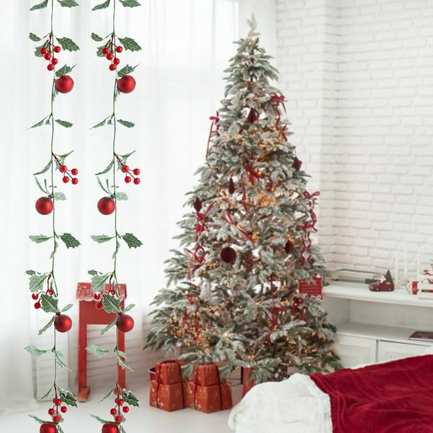 Precios Inmejorables, Guirnalda de luces navideñas de ratán de 78,74 pulgadas para decoración de pared, para centro comercial, hotel, actividades navideñas, adornos colgantes Akmoler
