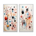 thumbnail image 2 of Designart "Crystalline Pastels Retro Consciousness III" Abstract Shapes Framed Wall Art Set Of 2 - Transitional White Framed Wall Art Set Of 2, 2 of 6