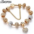 thumbnail image 2 of PULSERAS CON ABALORIOS de corazón de cristal para mujer, cadena de serpiente de Color dorado, regalo de joyería para el Día de San Valentín, 2022 Fivean unisex, 2 of 2