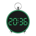 thumbnail image 3 of Reloj despertador digital con ajuste de brillo, reloj de mesa para colgar en la pared y fecha. Verde, 3 of 9