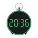 thumbnail image 3 of Reloj despertador digital de mesa con función de 12/24 horas para colgar en la pared con luz ambiental. Verde, 3 of 9