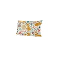 thumbnail image 6 of Playing Foxes and Floral Scenery Velvet Oblong Lumbar Plush Throw Pillow Cover/Shams Cushion Case 20x36in Decorative Invisible Zipper Design for Couch Sofa Pillowcase Only, 6 of 7