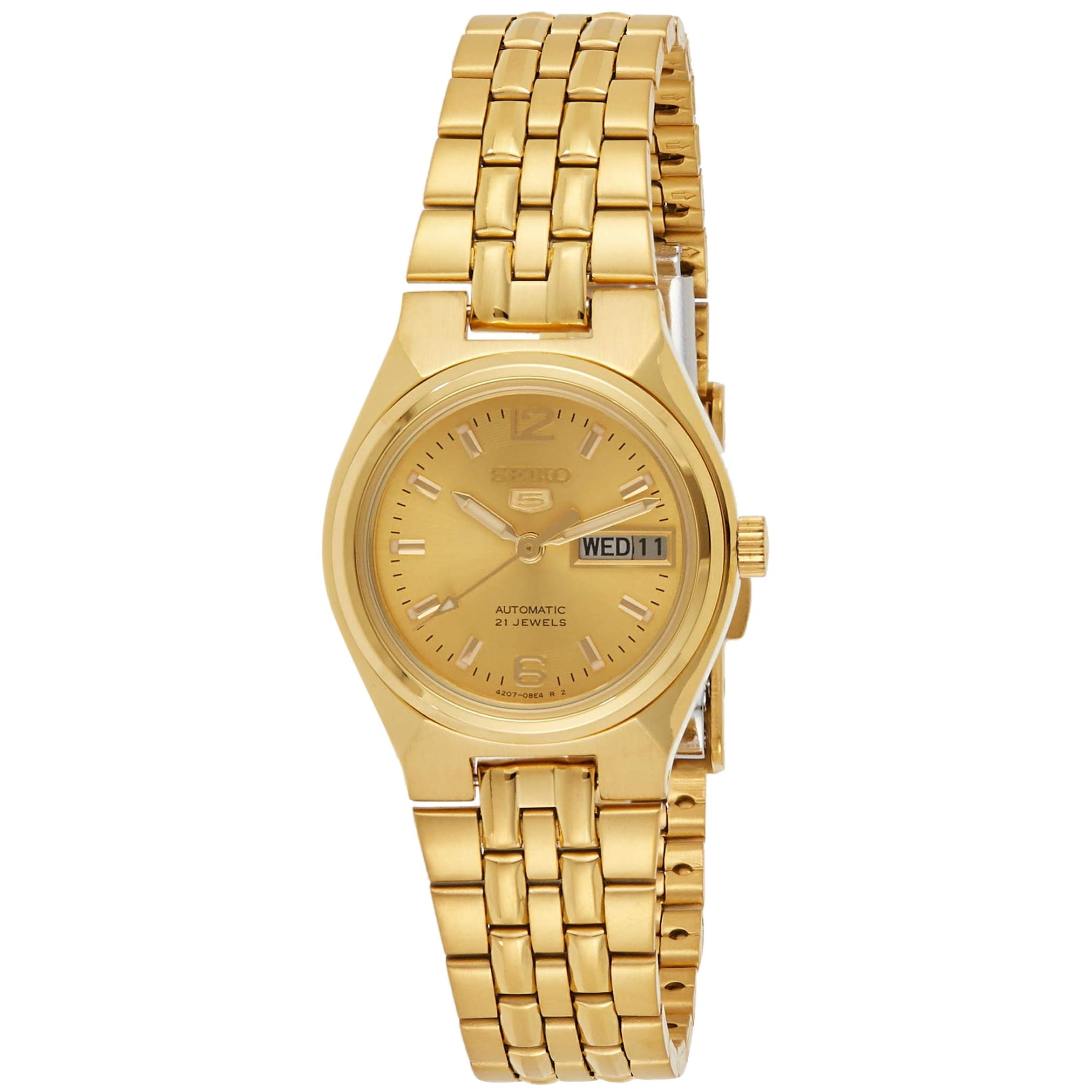 NWT Seiko 5 Sports Automatic Gold Dial Ladies Watch Amazon.com: Seiko Women main image 4