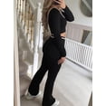 thumbnail image 6 of Womens Workout Sets 2 Piece Gym Yoga Outfits Crossover Flare Leggings Black XL, 6 of 7