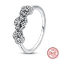 thumbnail image 3 of Authentique 100% 925 argent Sterling couronne coeur fleur aile clair Zircon scintillant CZ Pantaro anneaux pour femmes bijoux anniversaire, 3 of 5