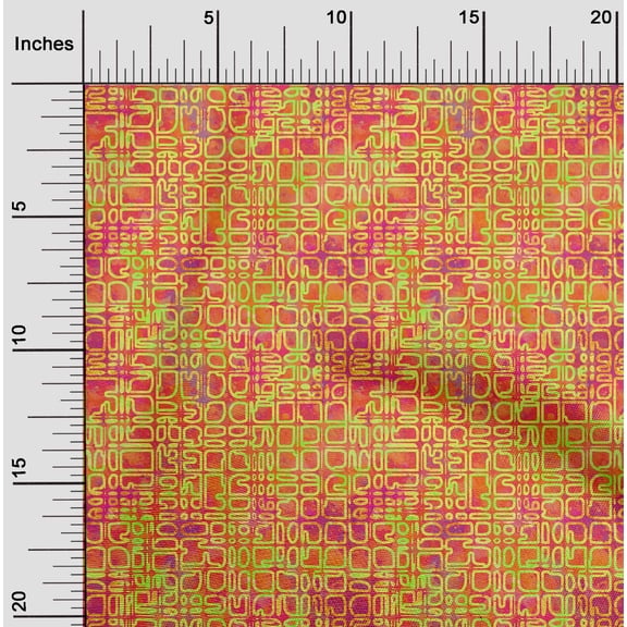 oneOone Georgette Viscose Orange Fabric Batik Sewing Fabric By The Yard Printed Diy Clothing Sewing Supplies 42 Inch Wide - 0S