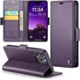 thumbnail image 1 of Funda tipo cartera para iPhone 16 Pro Max con tarjetero, función atril, bloqueo RFID, cierre magnético, protección a prueba de golpes, de piel sintética, con tapa tipo cartera para iPhone 16 Pro Max, 1 of 7