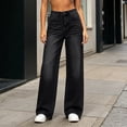 thumbnail image 7 of ClodeEU Women's Vintage High Waist Straight Leg Jeans,Casual Baggy Denim Pants ,Women's Plus L, 7 of 7