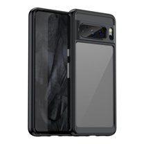 Allytech for Google Pixel 7 Pro Clear Case, Hybrid Rugged Anti-Yellow Shockproof Hard Shell Back Cover Phone Case for Google Pixel 7 Pro, Black