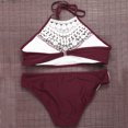 thumbnail image 3 of Conjunto de bikini push-up para mujer Traje de baño de vendaje acolchado Ropa de playa (Rojo) (M) Likrtyny Para estrenar, 3 of 6