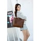 thumbnail image 3 of Dreubea Bolso de hombro de piel sintética suave para mujer, bolso de mano con borlas de gran capacidad, 3 of 5
