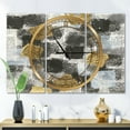 thumbnail image 2 of DesignArt Gold Glamour Squares I Large Wall Clock, 2 of 2
