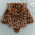thumbnail image 4 of URMAGIC Baby Toddler Bear Ear Shape Fleece Jackets Faux Fur Long Sleeve Fuzzy Warm Coats Outwear, 4 of 7