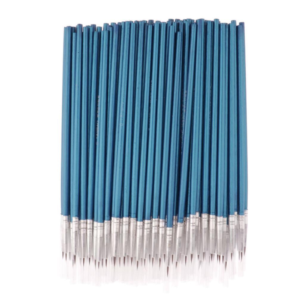 Yunhgft 100Pack Nylon Hair Round Tip Brush, Watercolor Brush Set For Acrylic Watercolor S