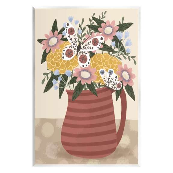 Casual Patterned Mixed Bouquet Botanical & Floral Graphic Art Unframed Art Print Wall Art