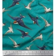 thumbnail image 1 of Soimoi Green Cotton Duck Fabric Flying Woodpecker Bird Printed Craft Fabric by the Yard 42 Inch Wide, 1 of 1