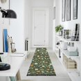 thumbnail image 4 of Yayeee Runner Rug for Bedroom 2'x6' Machine Washable Hallway Non Slip Mat, Green Flowers Pattern, 4 of 8