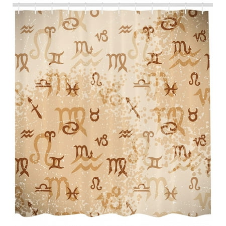 Astrology Shower Curtain Ancient Abstract Astrological Zodiac