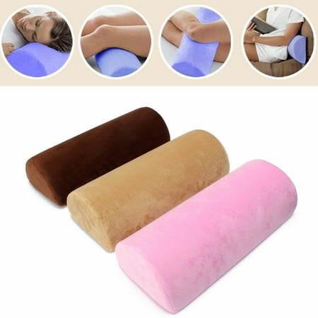 3 in 1 Half-Moon Bolster Pillow Neck Back Leg Knee Pain Relief Massage Cushion Memory Foam Support w/ Removable Washable (Best Meditation Cushion For Bad Knees)