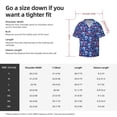 thumbnail image 5 of Pofeuu Blue Skull Flower Print Mens Casual Short Sleeve Shirts Beach Summer Spread Collar Pocket Tops Men's Casual Short-sleeved Shirt-X-Large, 5 of 5